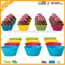 High Quality Cheap Food Grade Kitchen Cooking Baking DIY Tools Heat Resistant Non-stick Soft Silicone Muffin Cupcake Cup